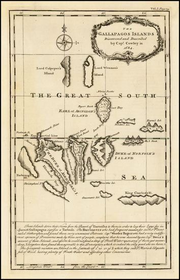 25-South America and Pacific Map By Emanuel Bowen