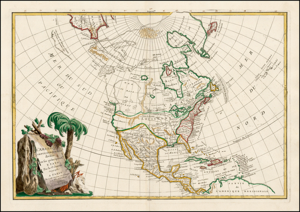 53-Alaska and North America Map By Jean Janvier