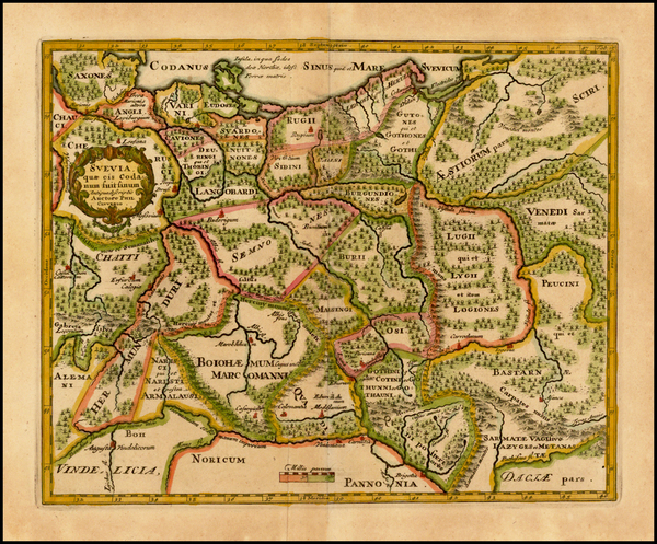 59-Austria, Hungary, Balkans and Germany Map By Philipp Clüver