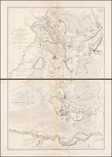 59-South America Map By Ernest Amédée Barthélemy Mouchez