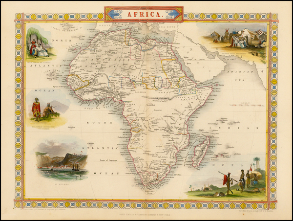 64-Africa and Africa Map By John Tallis