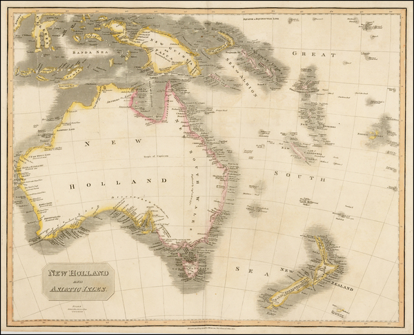 65-Southeast Asia, Australia, Oceania and New Zealand Map By John Thomson