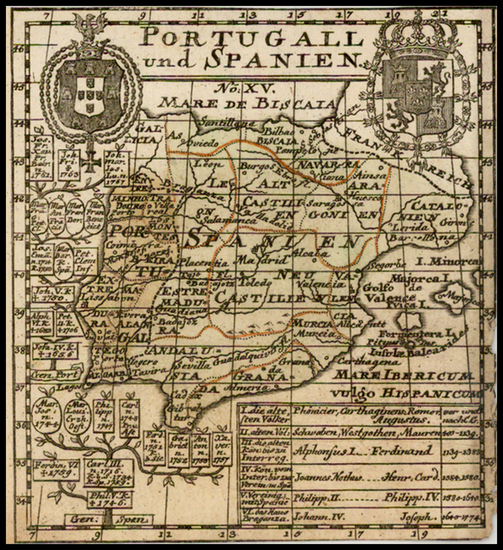 75-Spain and Portugal Map By Anonymous