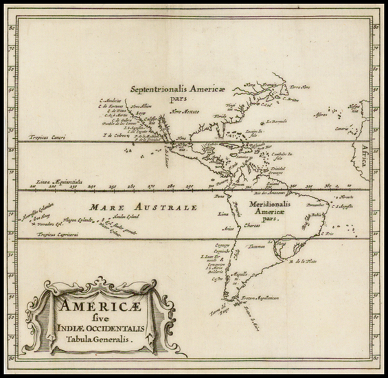 83-South America and America Map By Philipp Clüver