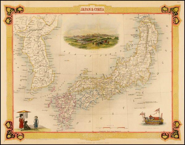 21-Japan and Korea Map By John Tallis