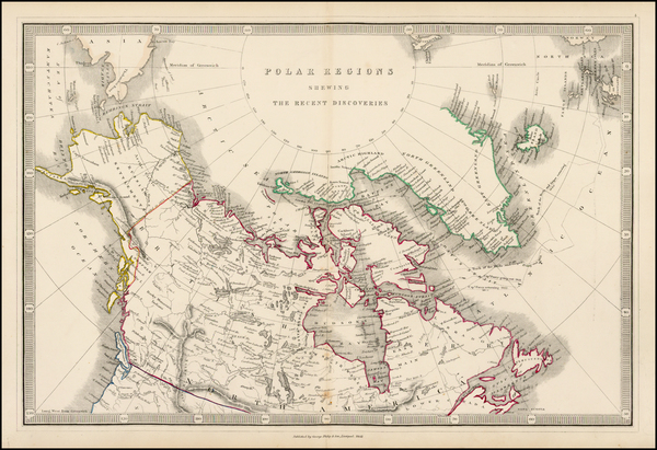 64-Polar Maps, Alaska and Canada Map By George Philip