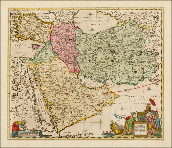 51-Central Asia & Caucasus, Middle East and Turkey & Asia Minor Map By Jan Barend Elwe