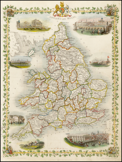 97-British Isles Map By John Tallis