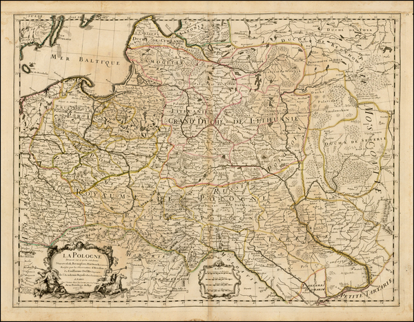 24-Poland, Russia and Baltic Countries Map By Guillaume De L'Isle