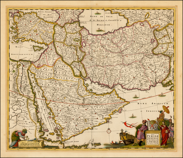 12-Central Asia & Caucasus, Middle East and Balearic Islands Map By Frederick De Wit