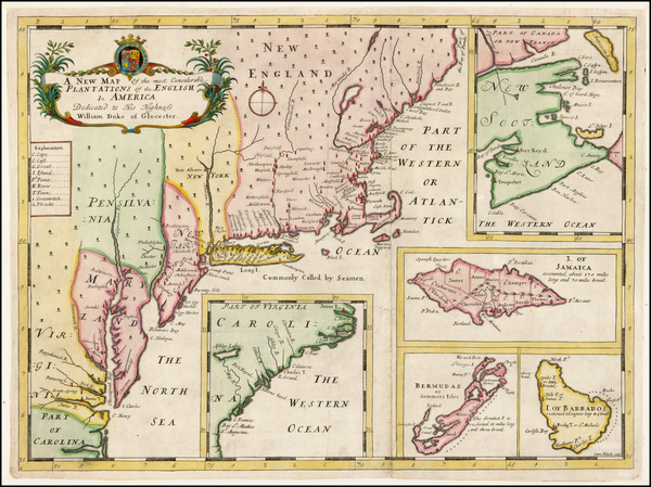 3-New England, Mid-Atlantic and Caribbean Map By Edward Wells