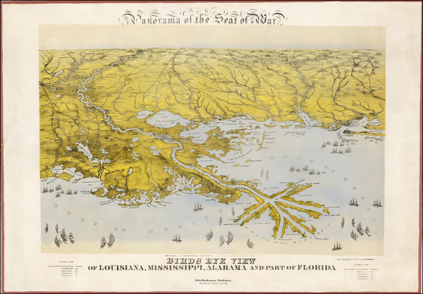 49-Florida and South Map By John Bachmann