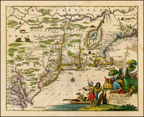 94-New England and Mid-Atlantic Map By John Ogilby