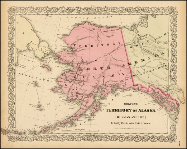 43-Alaska Map By G.W.  & C.B. Colton