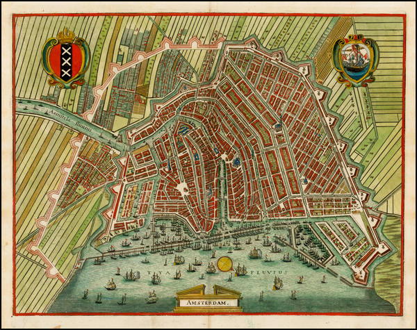 68-Netherlands Map By Matthaus Merian