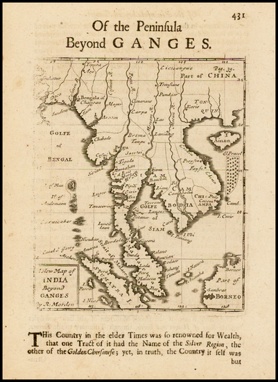 68-Southeast Asia, Malaysia and Thailand, Cambodia, Vietnam Map By Robert Morden