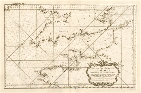 99-British Isles and France Map By Depot de la Marine