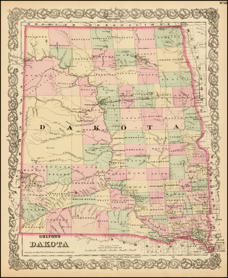 75-Plains Map By G.W.  & C.B. Colton