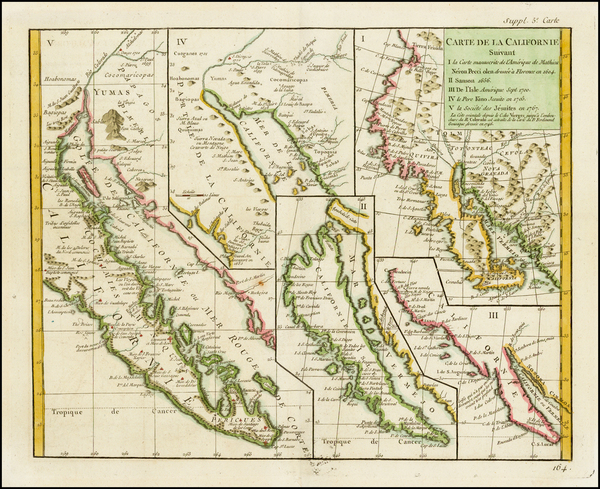 80-Baja California and California Map By Denis Diderot / Didier Robert de Vaugondy