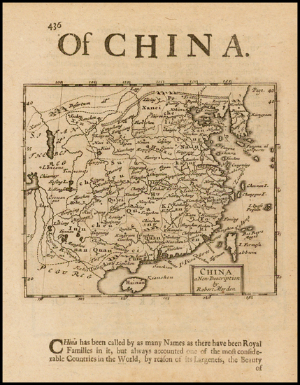 93-China and Korea Map By Robert Morden