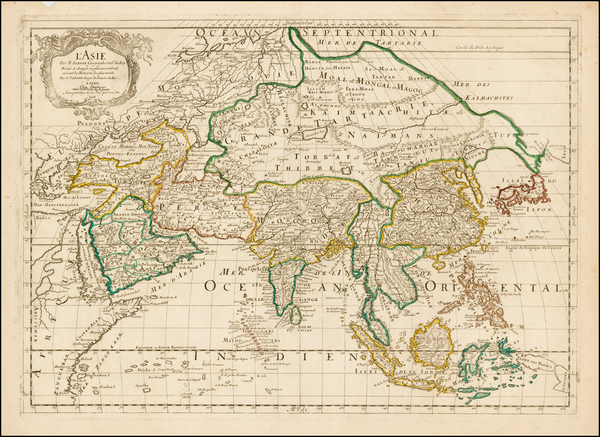 49-Asia and Asia Map By Nicolas Sanson