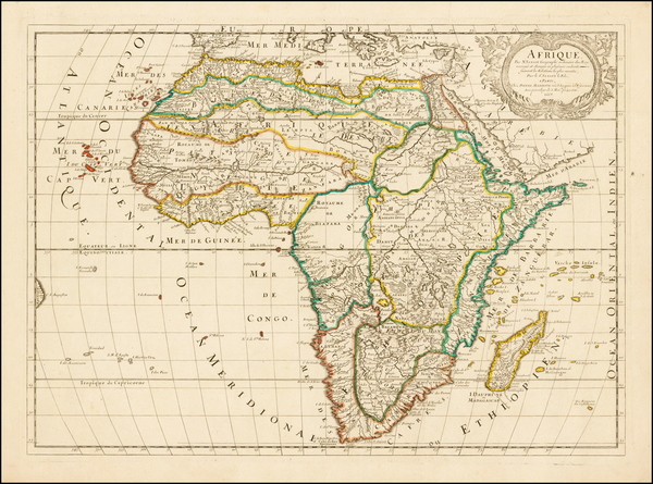 87-Africa Map By Nicolas Sanson