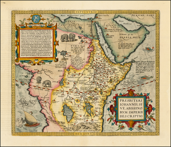 61-Africa, Africa, North Africa, East Africa and West Africa Map By Abraham Ortelius