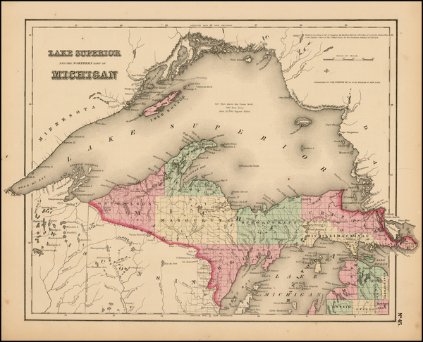 46-Midwest Map By Joseph Hutchins Colton