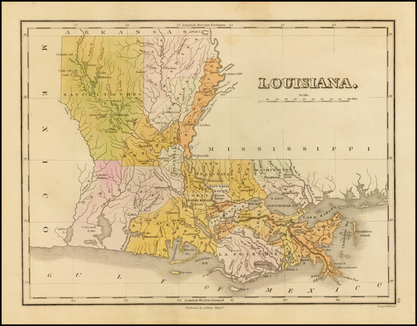 85-Louisiana Map By Anthony Finley