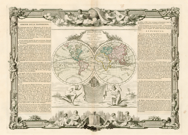 57-World and World Map By Louis Brion de la Tour