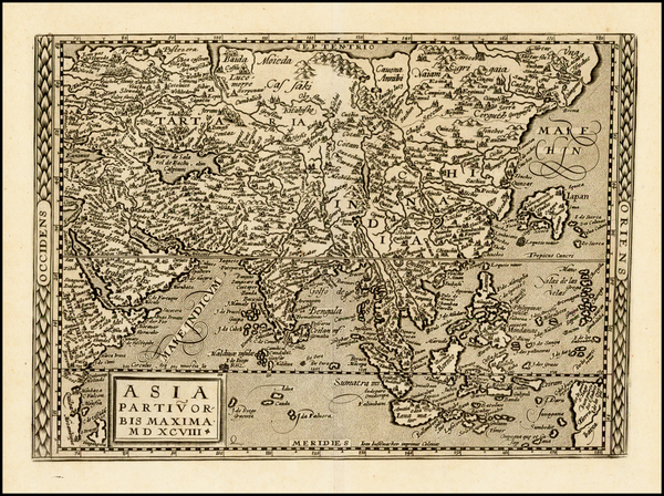 25-Asia and Asia Map By Matthias Quad / Johann Bussemachaer