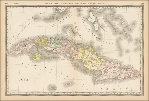 70-Caribbean Map By Rand McNally & Company