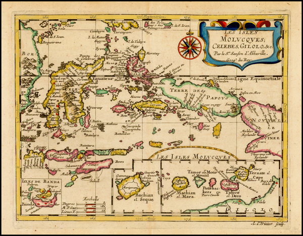 96-Southeast Asia and Other Islands Map By Nicolas Sanson