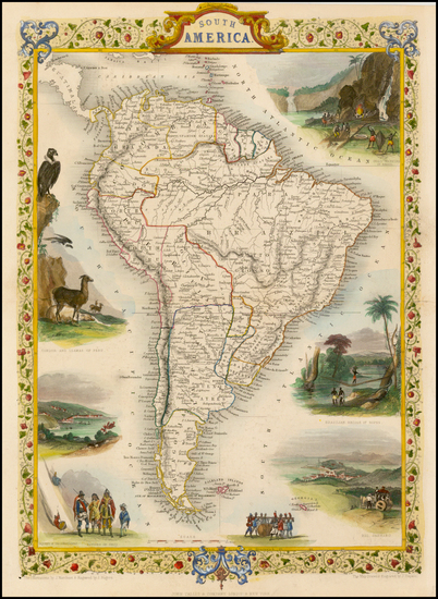 92-South America Map By John Tallis