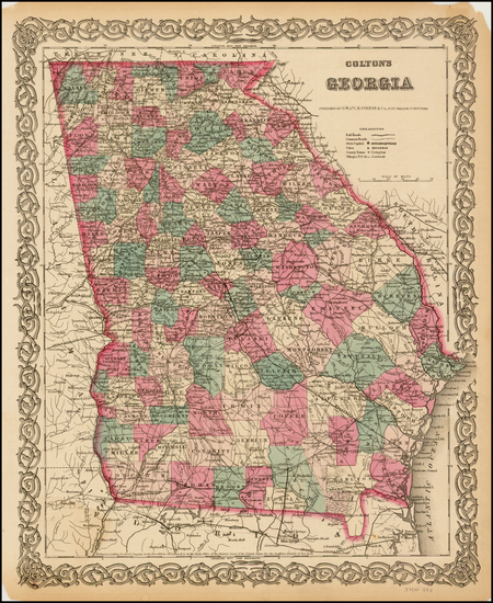 99-Southeast Map By G.W.  & C.B. Colton