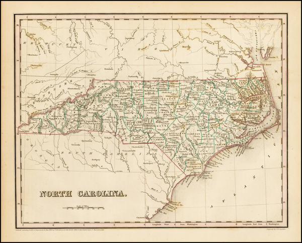 89-Southeast Map By Thomas Gamaliel Bradford