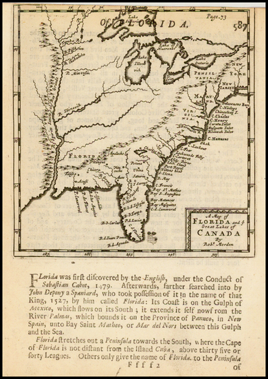 58-United States, Mid-Atlantic, Southeast and Midwest Map By Robert Morden