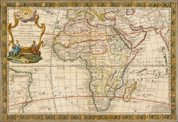 37-Africa and Africa Map By Louis Charles Desnos