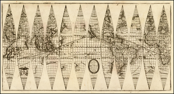 55-World, World, Celestial Maps and Curiosities Map By Vincenzo Maria Coronelli