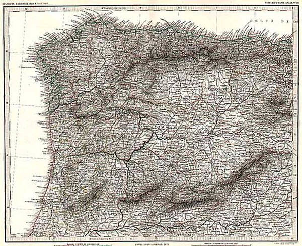 89-Europe and Spain Map By Adolf Stieler