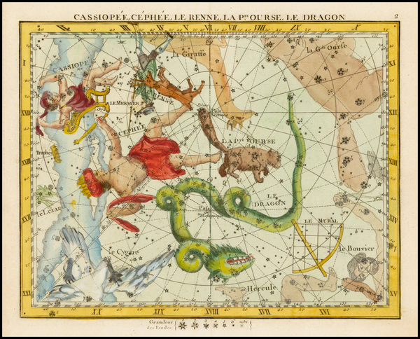 8-Celestial Maps Map By John Flamsteed / Jean Nicolas Fortin