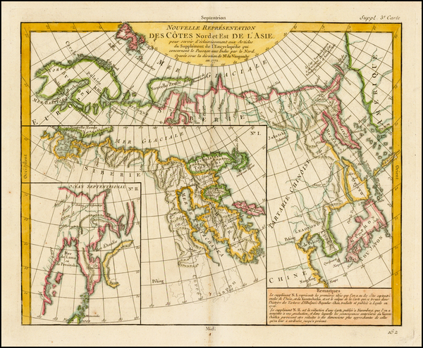 68-Polar Maps, China, Japan and Russia in Asia Map By Denis Diderot / Didier Robert de Vaugondy