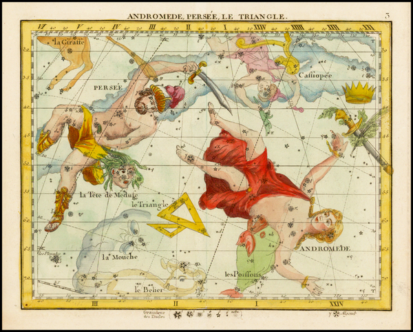 18-Celestial Maps Map By John Flamsteed / Jean Nicolas Fortin
