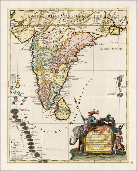 62-India and Other Islands Map By Giacomo Giovanni Rossi - Giacomo Cantelli da Vignola