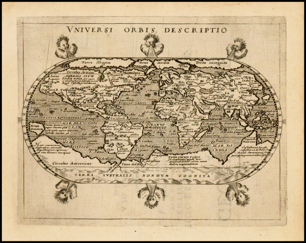 79-World and World Map By Giovanni Antonio Magini