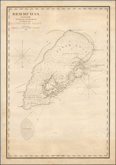 6-Atlantic Ocean and Caribbean Map By E & GW Blunt