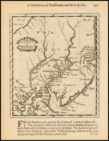 64-Mid-Atlantic Map By Robert Morden