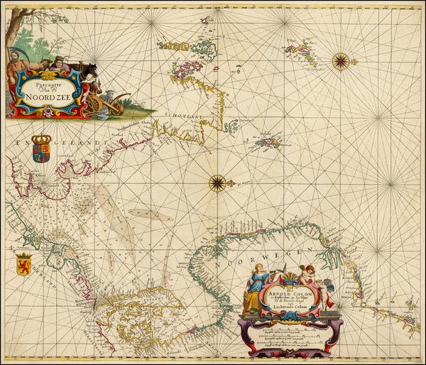 17-England, Netherlands, Scandinavia, Norway and Germany Map By Arnold Colom