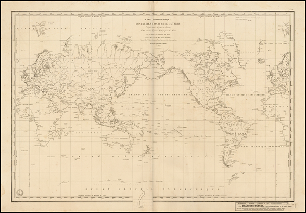 28-World, World and Polar Maps Map By Depot de la Marine