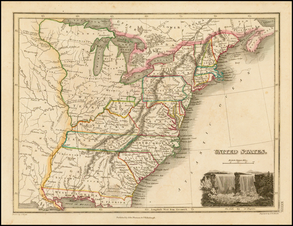 13-United States and Southeast Map By John Thomson  &  John Wyld